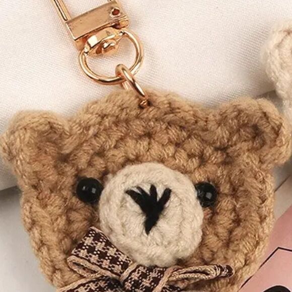 BAG CHARM Cute Bear Keychain IPhone Charm - Picture 4 of 4